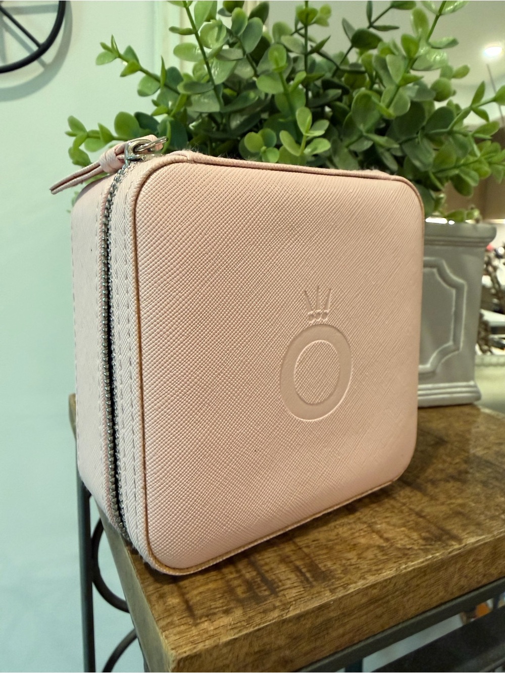 Pandora Women's Pink Jewelry Travel Case - Compact Square Organizer